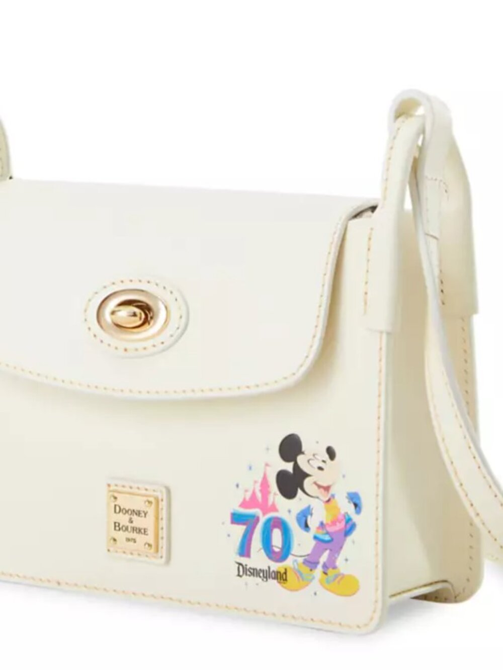 Dooney & Bourke Disneyland 70th Anniversary Cream Color Pinky Crossbody Bag